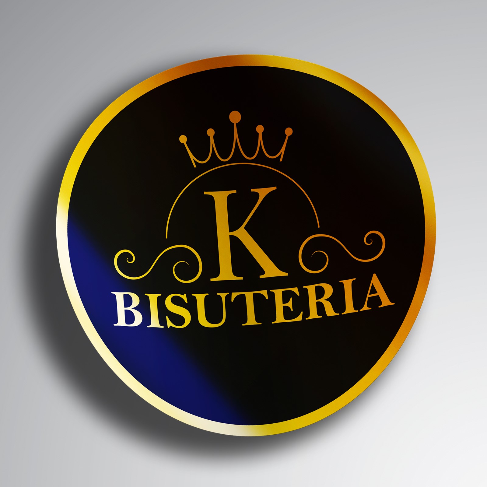 Sticker Metalizado  Dorado Sin Relieve